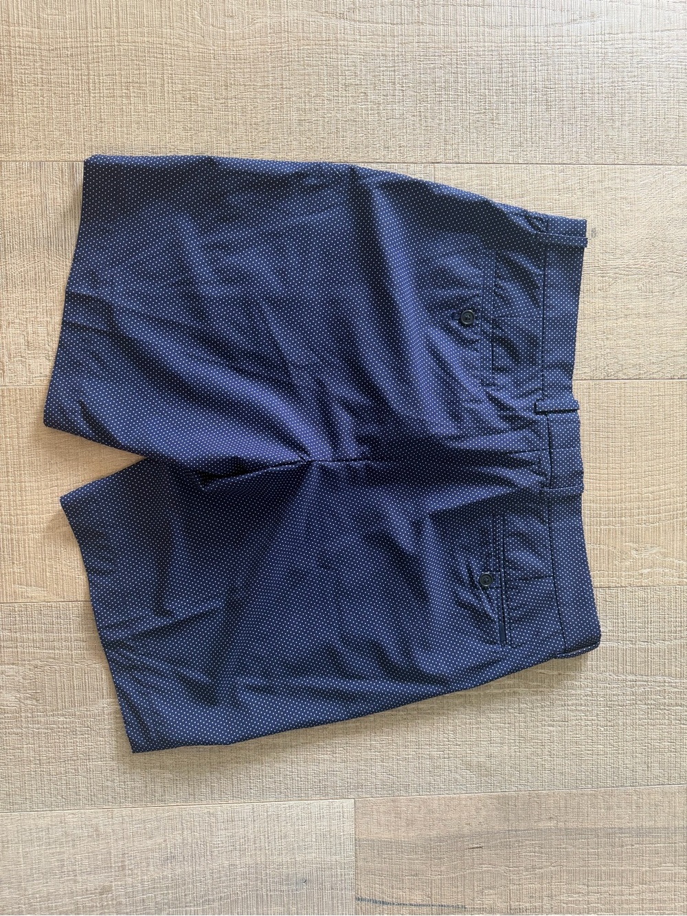 Ralph Lauren Navy Micro-Dot Flat Front Shorts